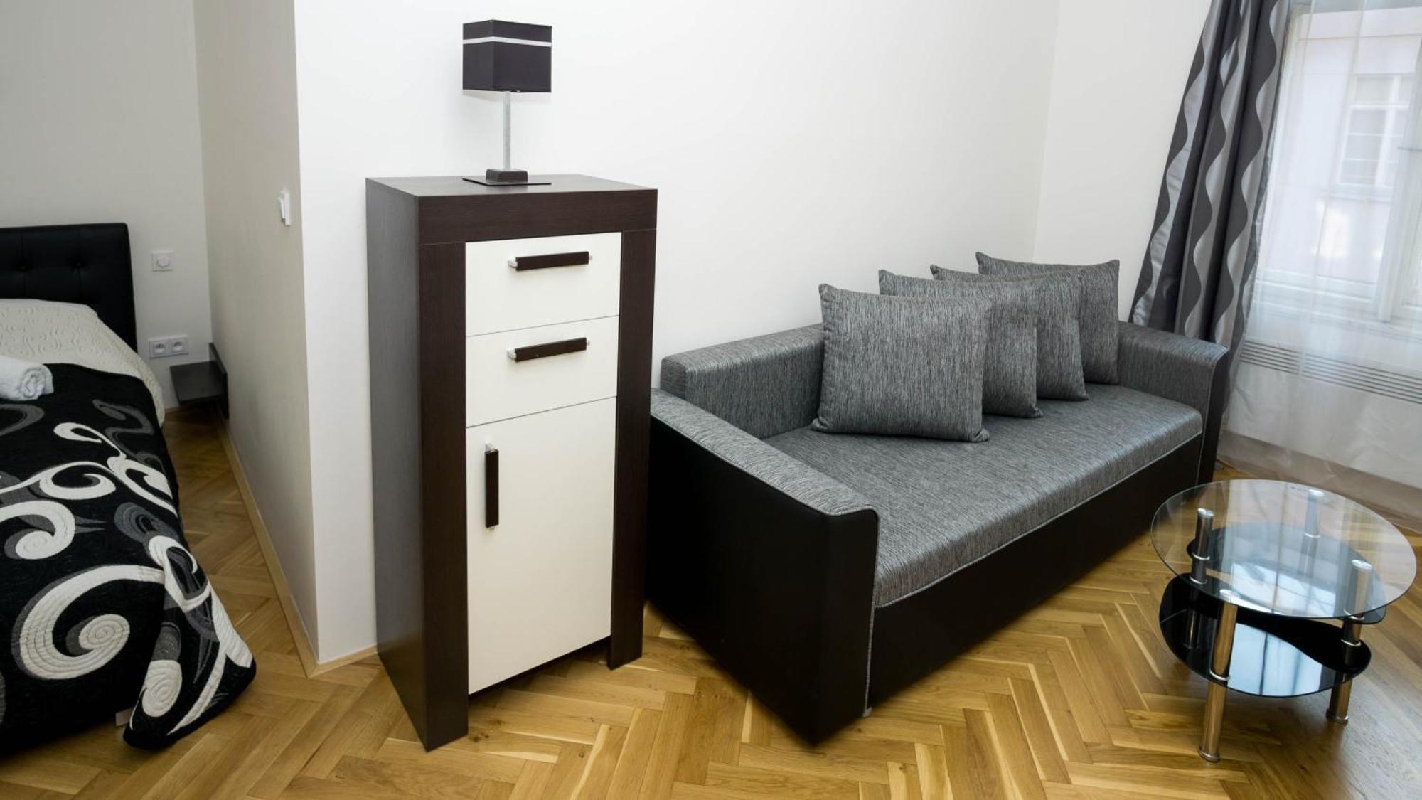 Black & White Apartment Prague By Wenceslas Square And Muzeum الغرفة الصورة